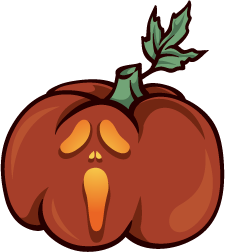 Scream face pumpkin design