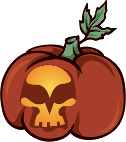 Skull pumpkin design