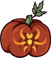 Spider pumpkin design