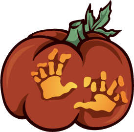 Spooky pumpkin design