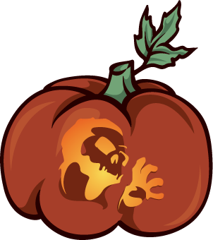 Zombie pumpkin design